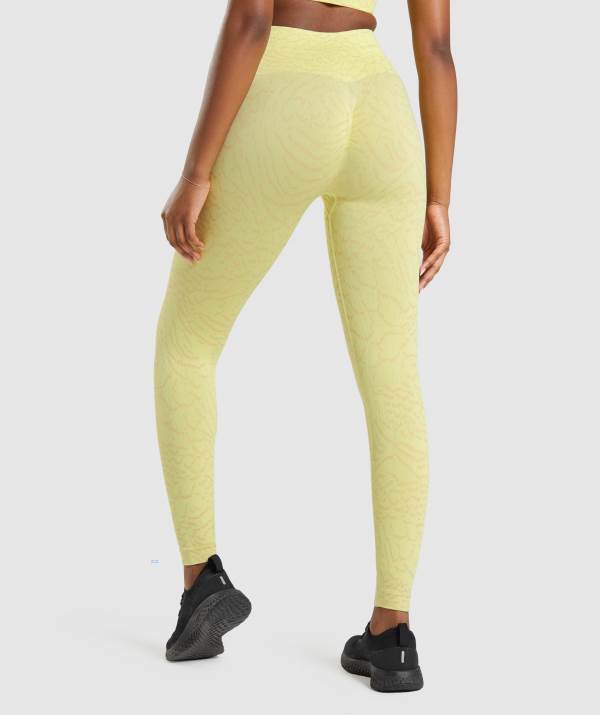 Damske Legíny Gymshark Adapt Animal Seamless Žlté | FN1689573